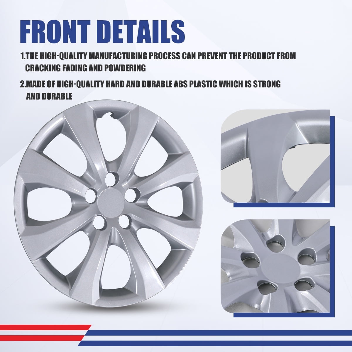 16" Set Of 4 Hubcaps Wheel Rims Cover Fit for 2009-2025 TOYOTA COROLLA/2023-2025 TOYOTA COROLLA HYBRID/2009-2014 TOYOTA MATRIX Compatible With Steel Wheels Snap On Installation(16-Inch,Lacquer)