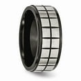 thumbnail image 4 of Stainless Steel Brushed & Black IP-plated 9mm Band Size: 13; for Adults and Teens; for Women and Men, 4 of 6