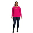 thumbnail image 5 of Terra & Sky Plus Size Cut Out Knit Top, 2-Pack, 5 of 6