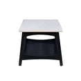 thumbnail image 4 of Linon Table Basse Pace Dessus en Marbre Blanc Base/étagère en Bois Fini Gris Rustique, 4 of 9