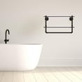 thumbnail image 3 of Pipeline Collection Double Glass Shelf with Towel Bar - Matte Gray / 22 Inch, 3 of 3