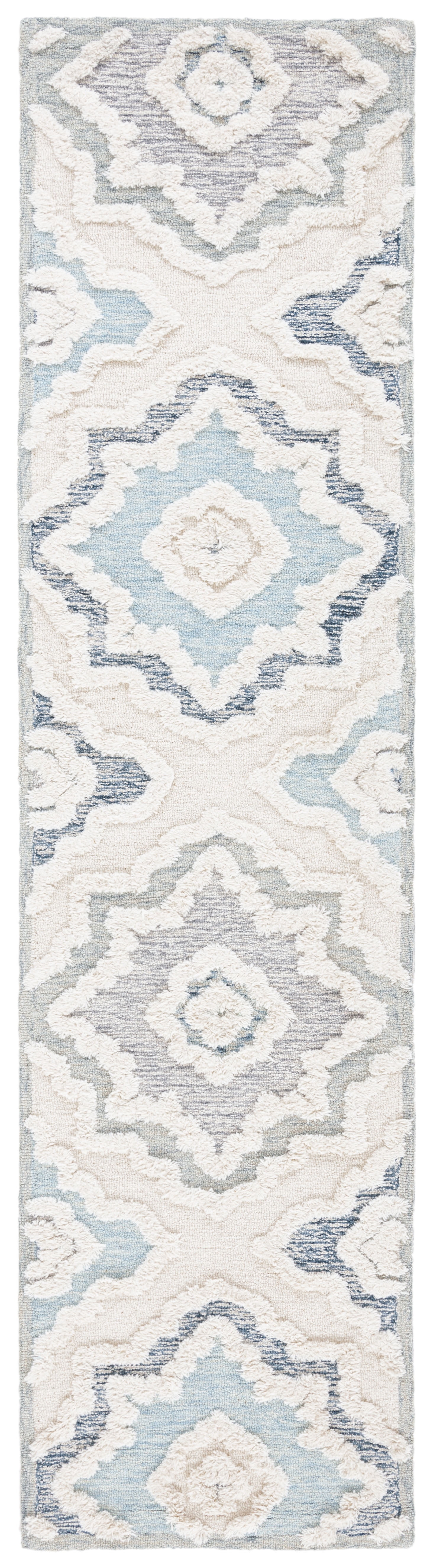 Safavieh Metro Deena Medallion Runner Rug, Ivory/Light Blue, 2'3" x 9'