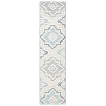 SAFAVIEH Metro Deena Medallion Runner Rug, Ivory/Light Blue, 2'3" x 9'