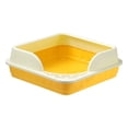 thumbnail image 2 of TISHITA Heightening Semi Closed Cat Litter Box Deep Toilet Anti ing Nonstick Kitty Yellow, 2 of 8