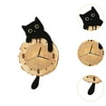 thumbnail image 6 of CoudarTitie Cat Clock with Moving Tail Minimalist Hanging Lovely Non Ticking Kids Room Clock, 6 of 9