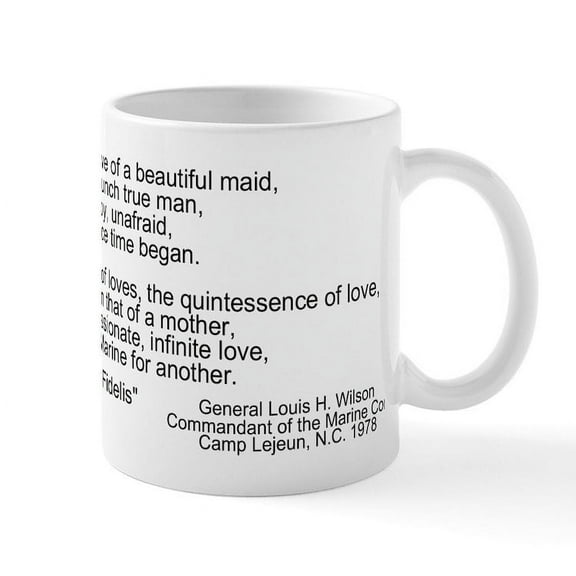 CafePress - USMC Birthday Poem - 11 oz Ceramic Mug - Novelty Coffee Tea Cup
