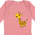 thumbnail image 4 of Inktastic My Papa Loves Me Cute Giraffe Boys or Girls Long Sleeve Baby Bodysuit, 4 of 5