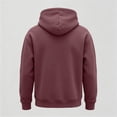 thumbnail image 5 of Fleece Hoodie Men Midweight Thick Gym Men's Fashion Hoodies & Sweatshirts Ribbed Cuffs Pullover with Pocket Wine 2XL, 5 of 8