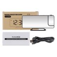 thumbnail image 1 of yeacher Modern LED Projection Alarm Clock with RGB Gradient, 180° Rotatable Projector, Dual Alarms, Snooze Function, and 6-Level Brightness Adjustment - Black (TS-9210), 1 of 7