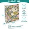 thumbnail image 3 of FORMRS 3 Ring Binder 1.5 inch with Pockets Set of 2 Clip Board 200 Sheets Capacity, Pink Floral Wave, 3 of 8