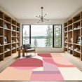 thumbnail image 2 of ODIKA 6'x9' Machine Washable Non-Slip Area Rug, Abstract Dusty Rose High Traffic Rug, Pink, 1085413, 2 of 7