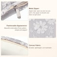 thumbnail image 6 of Unique Bargains Flower Cosmetic Bags Zipper Floral Makeup Bags Women's Makeup Bag Suitable for Coin Lipsticks Gray, 6 of 7