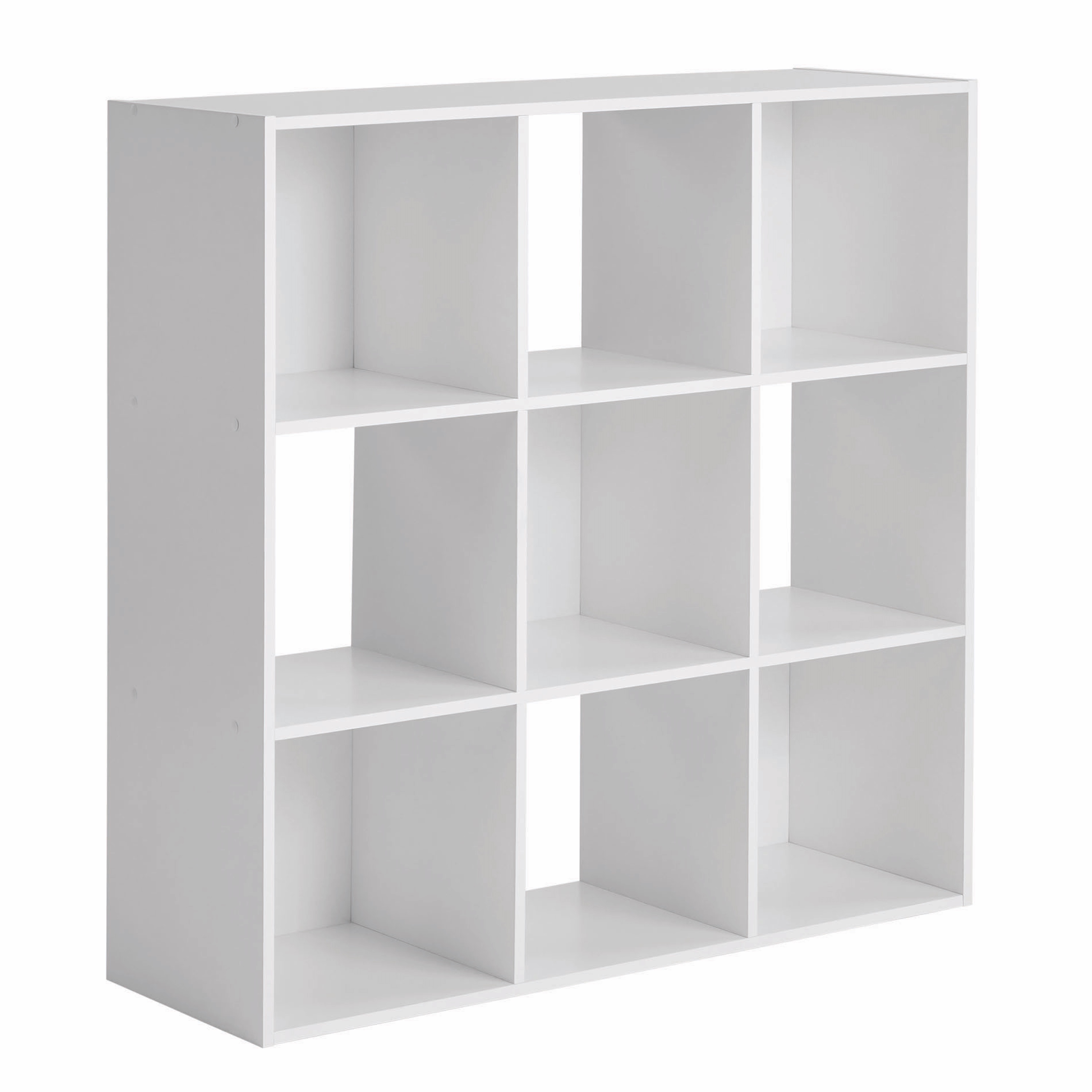 Mainstays 9-Cube Storage Organizer Bookcase, White photo 7