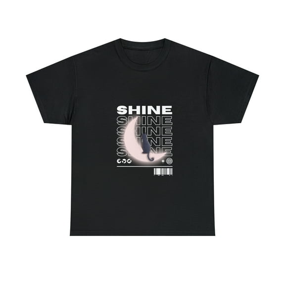 SHINE MINIMALIST T-SHIRT | Unisex Heavy Cotton Tee | White Minimalist Typography Lifestyle | Hobbies T-shirt | Minimalist T-shirt Design