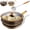 With Lid and Steamer, variant on 12in Titanium Alloy Non-Stick Pot with Lid, Multi-Purpose Deep Saute Pan with Steamer Basket, Titanium Pans for Cooking Frying Pans, Effortless Cooking Cookware Sets (1, With Lid)