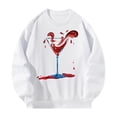 thumbnail image 2 of Sudadera de mujer con cuello redondo, ropa deportiva de moda, jersey blanco elegante SG, 2 of 9