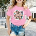 thumbnail image 2 of MEZZALL T-Shirts Filles Fête des Mères Manches Courtes Imprimé Lettre Mignon Col Rond Tee Enfants Hauts Décontractés Colorés Respirants Usage Quotidien 4-5 Ans, 2 of 4