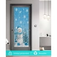 thumbnail image 5 of Blue Christmas Window Privacy Film Stained Glass Window Film Decorative Windows Cover Static Windows Cling for Glass Door Snowman Snowflake Gifts Xmas Tree Stickers for Bathroom 29.5"x78.7", 5 of 7