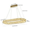 thumbnail image 2 of Modern Crystal Chandelier Luxury Gold Chandelier Oval Crystal Light Contemporary Dining Room Hanging Light for Living Room Kitchen Island Hallway, 2 of 14