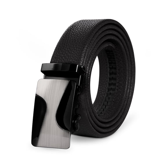 AZoiNM Men's Split Leather Ratchet Belt, Adjustable Trimmable Casual Dress Belt with Zinc Alloy Buckle for Business & Formal Wear