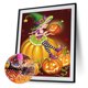 thumbnail image 1 of Cuadros Decorativos Kits de pintura de diamante 5D DIY Taladro redondo completo Imagen de bruja de Halloween (A2257) Tmvgtek embutido en tela, 1 of 8