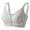 White, variant on Women's Comfort Front Zip Wireless Bra - Soft Lifting Shaping Adjustable Support Bra for Daily & Fitness Black 34