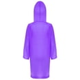 thumbnail image 2 of Miutii Kids Boys Girls Raincoat Reusable Rain Poncho EVA Jacket with Hood Button Rain Cape for Travel Outdoor Activity Purple 2-6, 2 of 3