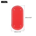 thumbnail image 2 of Unique Bargains Coussin de Fond Ovale pour Sac, Lot de 2 25x12cm Base en Cuir PU Rouge, 2 of 6