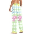 thumbnail image 6 of Cotton Mens PJ Pajama Pants Bottoms Waistband Sleepwear with Pockets Cute Bows and Plaid, 6 of 7