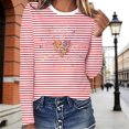 thumbnail image 2 of T-shirt à Manches Longues Rayé pour Femme Mardi Gras 2026, Col Rond, Carnaval, Blouse, 2 of 2
