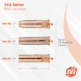thumbnail image 2 of MIG Nozzles - Replacement for Lincoln/Magnum 300 & 400 and Tweco #3 & #4 Guns - Size: 1/2" - Model: 24A-50 - (4 PACK), 2 of 2