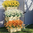 thumbnail image 6 of ZOELNIC 6 Bundles Outdoor Artificial Daisies Fake Flowers Shrubs Hanging for Wedding Party Flowers Decorations Home, 6 of 9