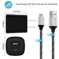 thumbnail image 6 of Micro USB Cable with Android Charger, Hootek 6FT USB A to micro cable High Speed Fast Charging Cable, usb cable micro with USB Wall Charger Fast Charger Adapter Plug, android charger block, Black, 6 of 8