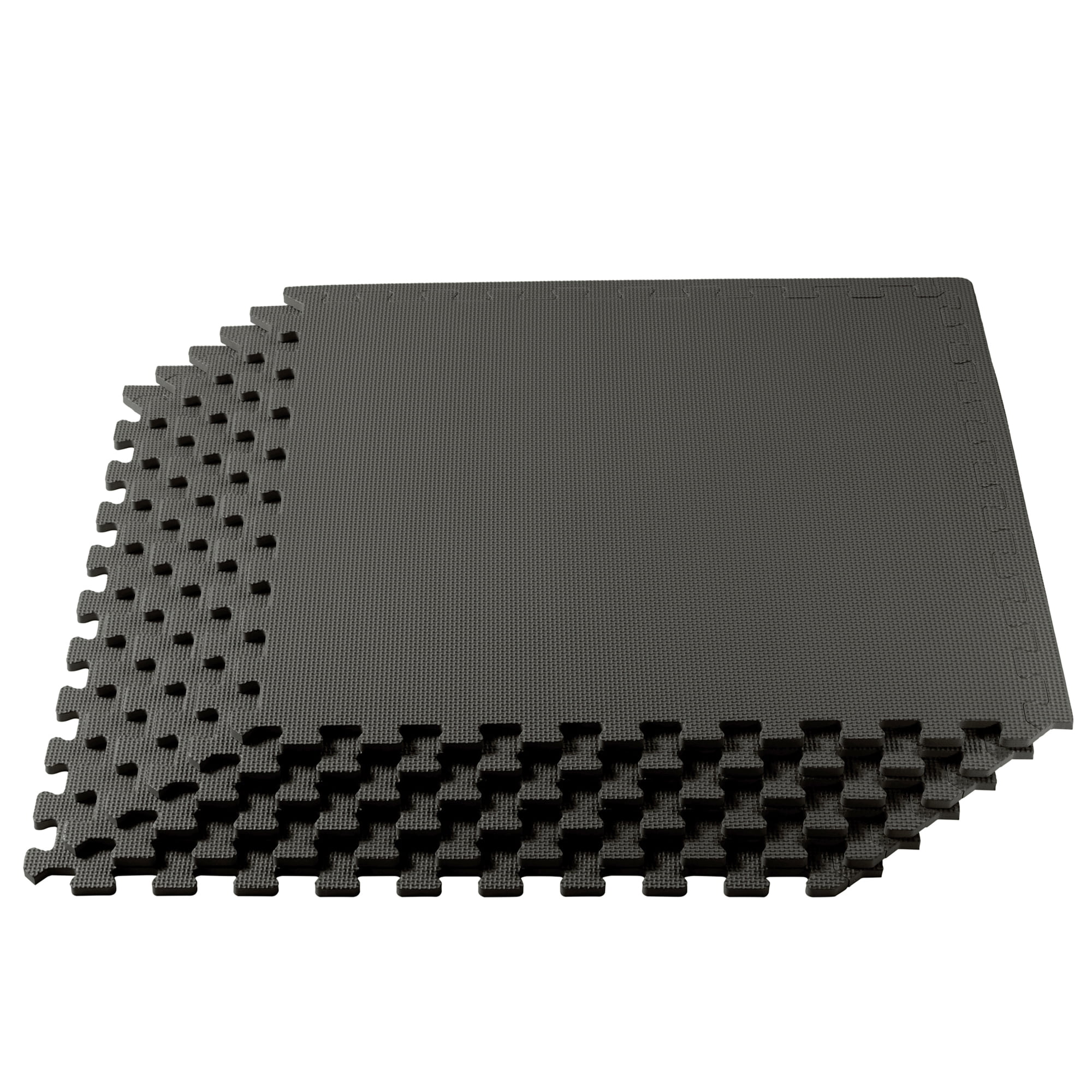 POCO DIVO 24-SQFT Dark Multi-Purpose Floor Mat Anti-Fatigue EVA Foam 6-Tile I... 