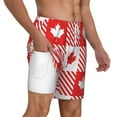 thumbnail image 3 of Balery Maple Leaves1 Mens Swim Trunks Swim Shorts for Men Quick Dry Inseam Beach Shorts with Compression Liner Pocket-X-Large, 3 of 9