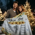 thumbnail image 2 of Inspirational Christian Throw Blanket for Women Soft Flannel Tear-Resistant All-Season Comfort with Vintage Print Design, 2 of 7