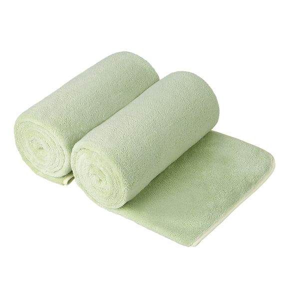 Bath Towels Soft Plush Fleece Bath Towel Set 2 Piece Solid Red 30 x 60 inches