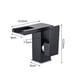 thumbnail image 3 of Grifo mezclador para lavabo de baño con luz LED y cascada para lavabo de tocador. Negro, 3 of 9