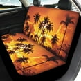 thumbnail image 3 of Renewold Hawaiian Palm Tree Gold Car Seat Covers Full Set for Women Men, Front Seat Protector Cover + Rear Backrest + Bottom Cover Full Set of 4pcs, 3 of 7