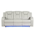 thumbnail image 2 of Bluetooth Speaker & Wireless Charging / Recline in Faux Leather Loveseat, 2 of 5