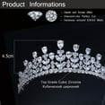 thumbnail image 5 of Elegant Beauty Queen CZ Headband Jewelry Large Bridal Wedding Tiaras And Crown, 5 of 9