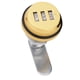 thumbnail image 2 of Archivador con contraseña, cerradura de leva, aleación de zinc antirrobo de 3 diales para vestidor, casillero, cajón, buzón, 30mm/1,18 pulgadas, dorado, 2 of 2