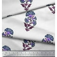 thumbnail image 3 of Soimoi Poly Georgette Fabric Leaves & Floral Block Print Sewing Fabric Yard 52 Inch Wide, 3 of 3