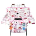 thumbnail image 1 of Funda para carrito de compras para bebé, funda para silla alta 2 en 1, suave, portátil y lavable a máquina, cómoda almohadilla de asiento de algodón con arnés de seguridad y bolsa de tela portátil, se, 1 of 5