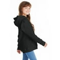 thumbnail image 3 of The Hanes Youth 78 oz EcoSmart 50/50 Pullover Hood - BLACK - S, 3 of 4