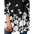thumbnail image 4 of DYMADE Women Floral Printed 3/4 Sleeve Long T-shirt, 4 of 4