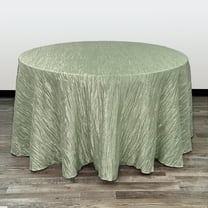 132 Inch Round Crinkle Taffeta Tablecloth Sage