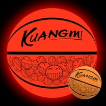 Kuangmi LED Light Up Basketball, Glow in The Dark for Night Game & Training Basket Ball, Official Size 7(29.5"), for Indoor & Outdoor