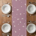 thumbnail image 4 of Cherry Blossoms Table Runner - 90 Inch Long, Kitchen Dining Table Runner Dresser Scarves, White Crane Harmony Pink Farmhouse Decor for Coffee Tables Wedding Party Banquet, 4 of 6