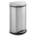 thumbnail image 2 of Safco Ellipse Step On Can Waste Receptacle 12.50 gal Capacity - Elliptical - 17.5" Height x 26.5" Width x 14" Depth - Steel - Stainless Steel, 2 of 3